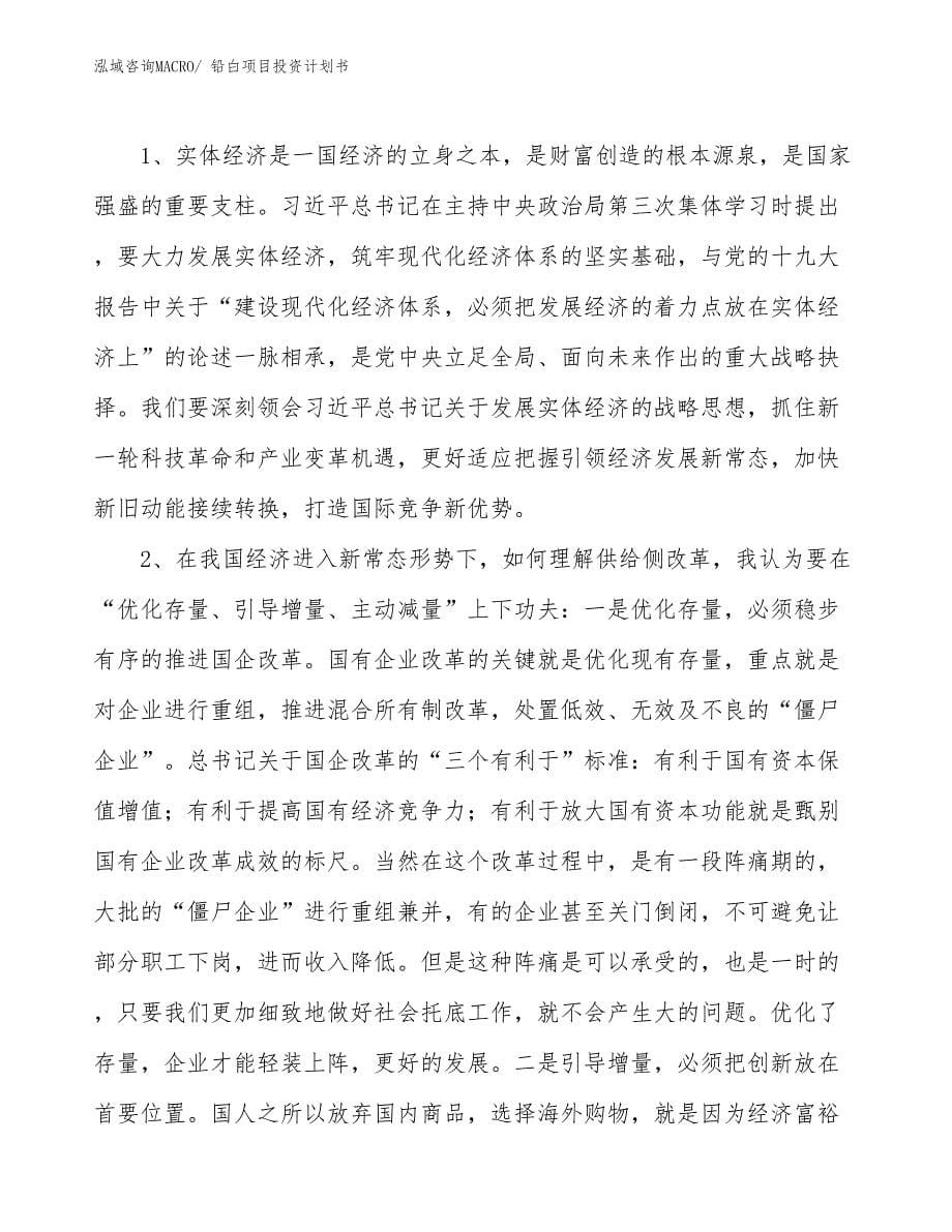 （项目说明）铅白项目投资计划书_第5页