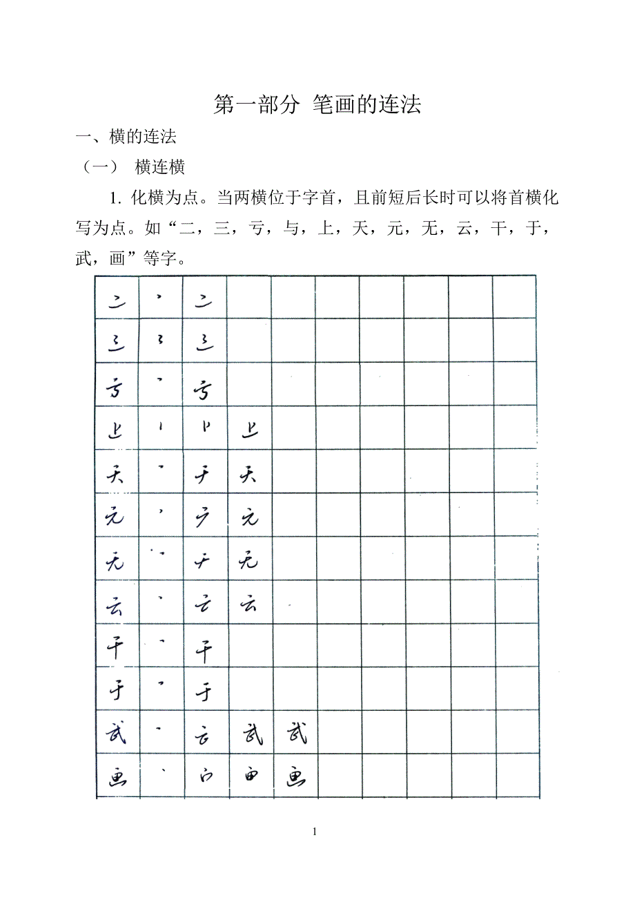 连笔字的写法1_第1页