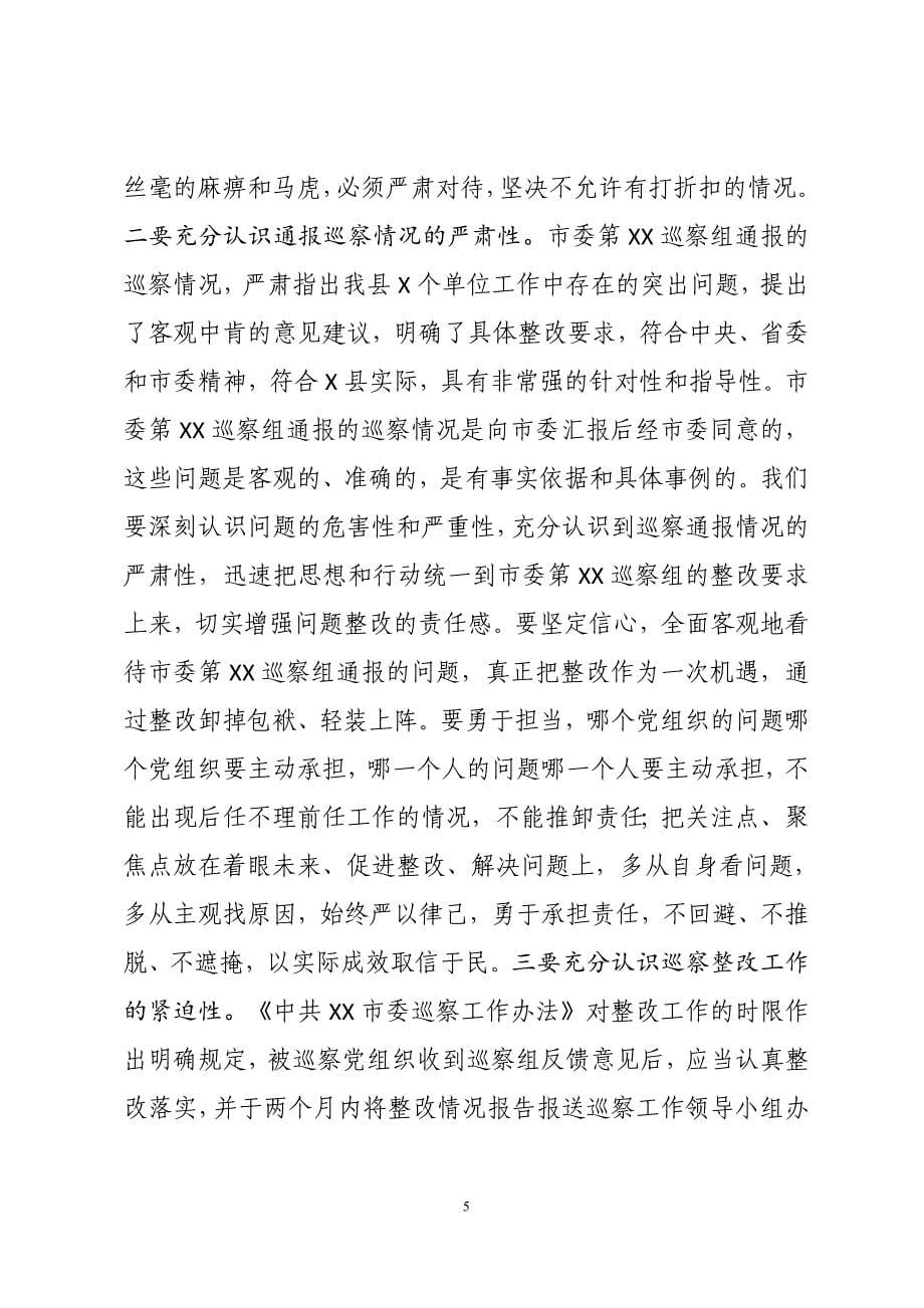 在巡察整改动员部署会上的表态发言2篇_第5页