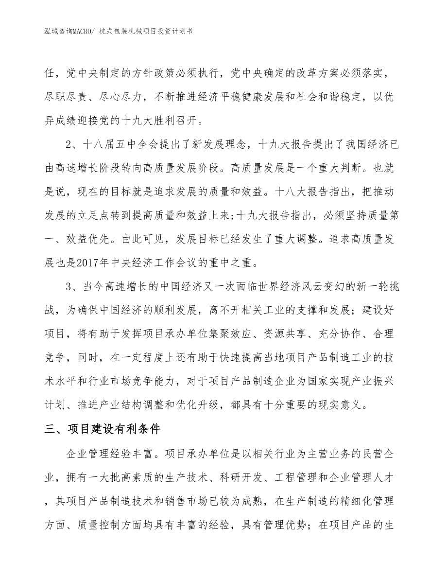 （项目说明）枕式包装机械项目投资计划书_第5页