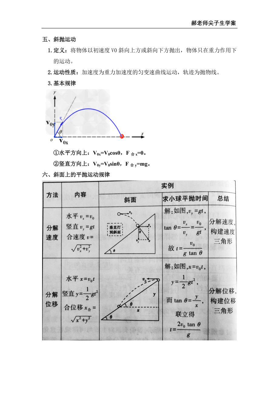 高中物理必修2第一章知识点总结_第4页