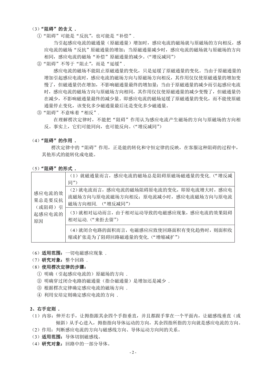 高中物理 电磁感应 经典必考知识点总结与经典习题讲解与练习题_第2页