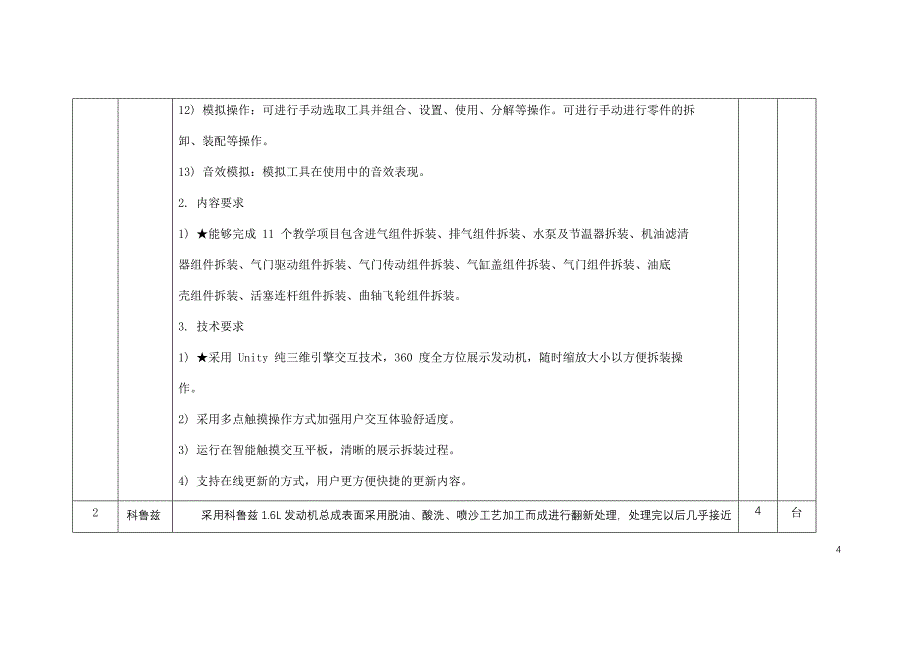 嘉祥县职业中等专业学校汽修实训室实验设备采购项目设备参数_第4页