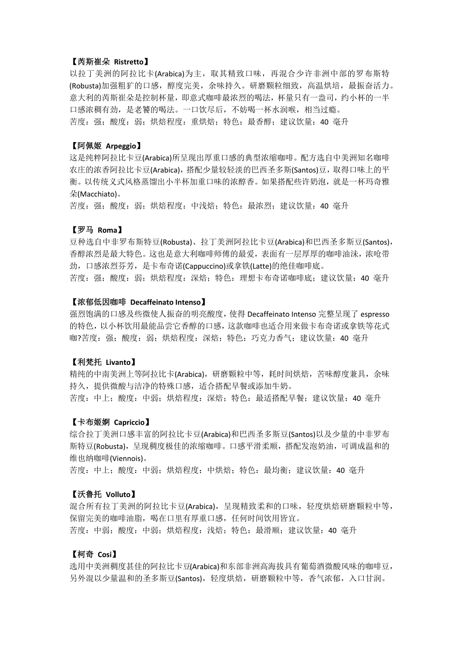 芮斯崔朵ristretto咖啡胶囊介绍_第1页