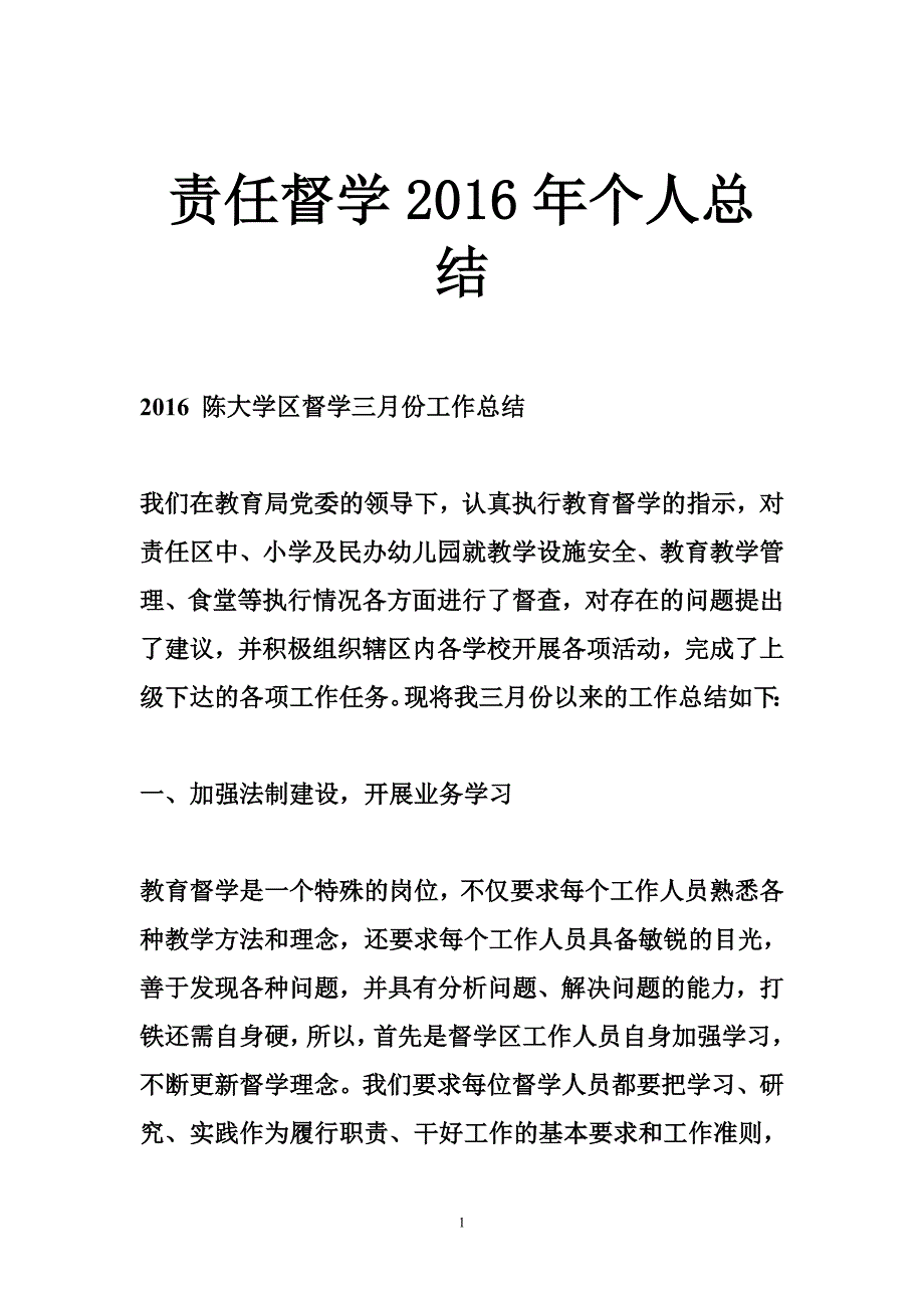 责任督学2016年个人总结_第1页