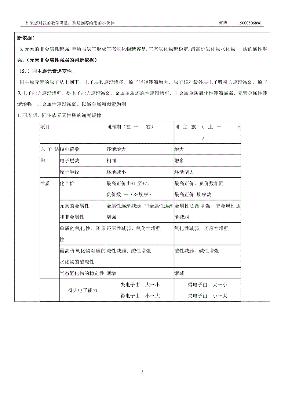 元素周期表和元素周期律何博_第3页
