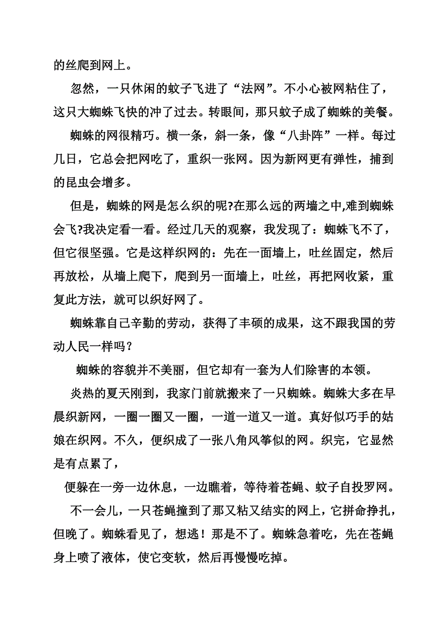 蜘蛛网作文_第3页