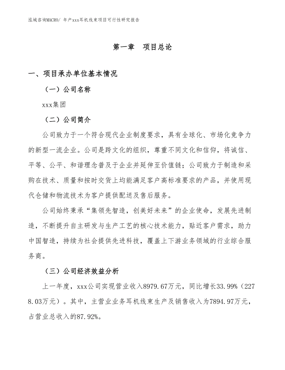 年产xxx耳机线束项目可行性研究报告_第3页