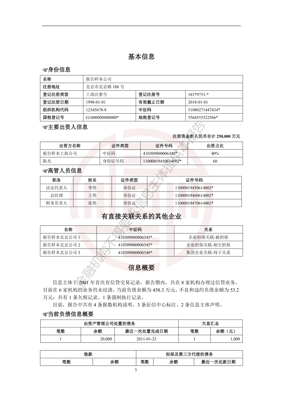 2019年新版企业信用报告模板_第3页