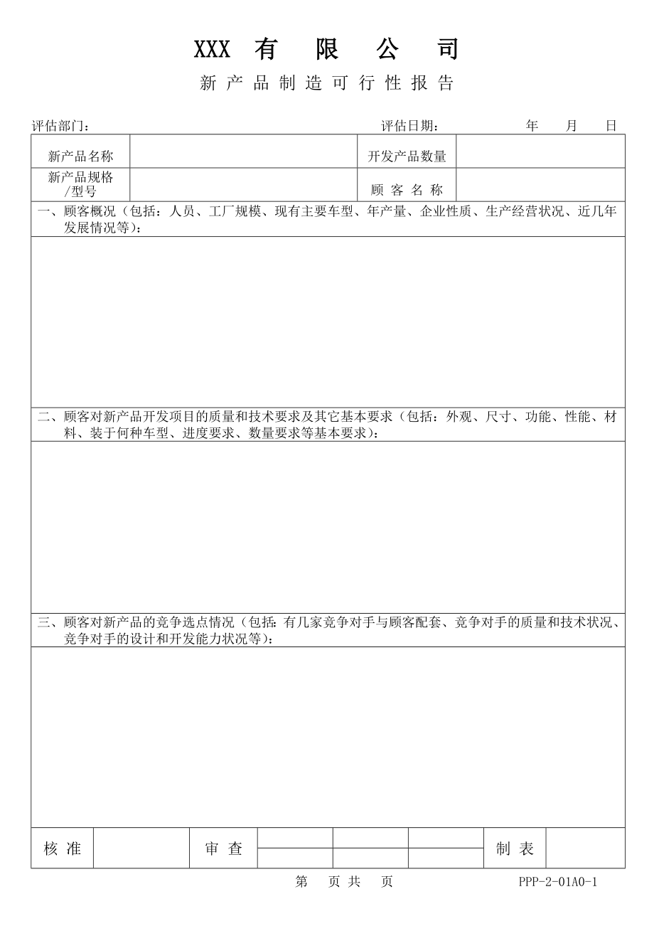 产品apqp全套表单(含设计)_第1页