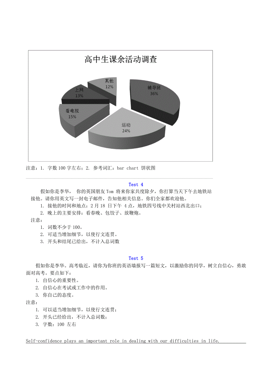 2016高考英语书面表达集训（九）_第4页