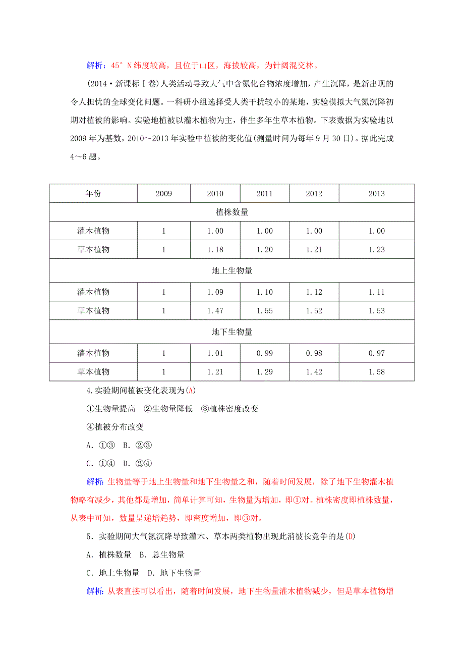 2016高考地理二轮复习 专题六 地理环境特征练习_第2页