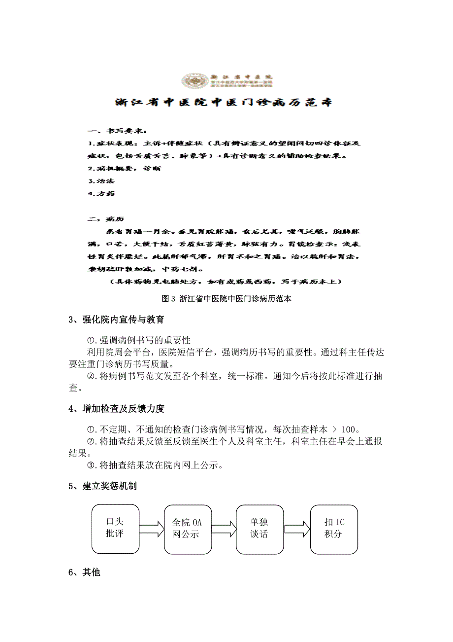 门诊办公室提高中医类别执业医师门诊病历书写的合格率_第4页