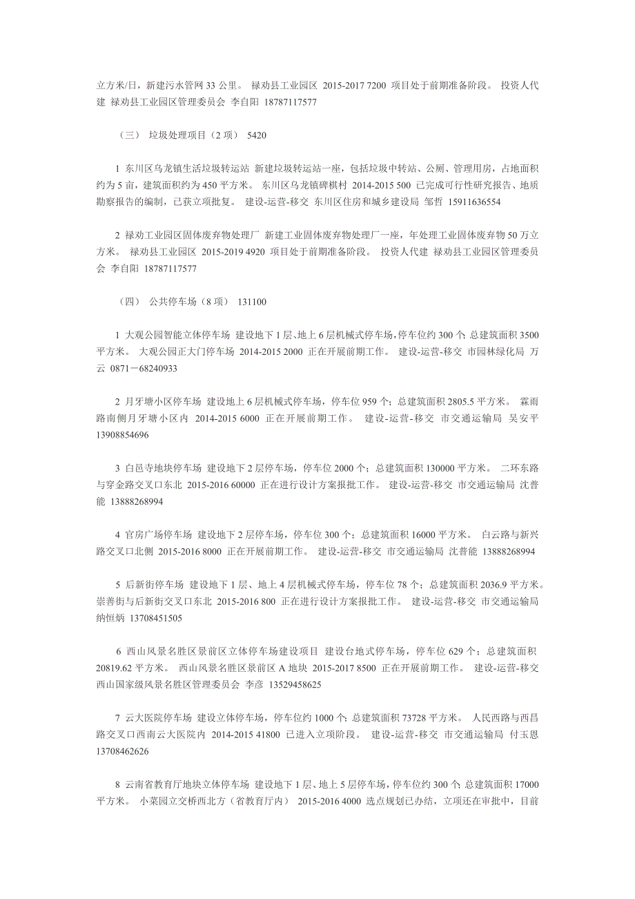 昆明市首批基础设施等领域鼓励社会投资项目表_第4页