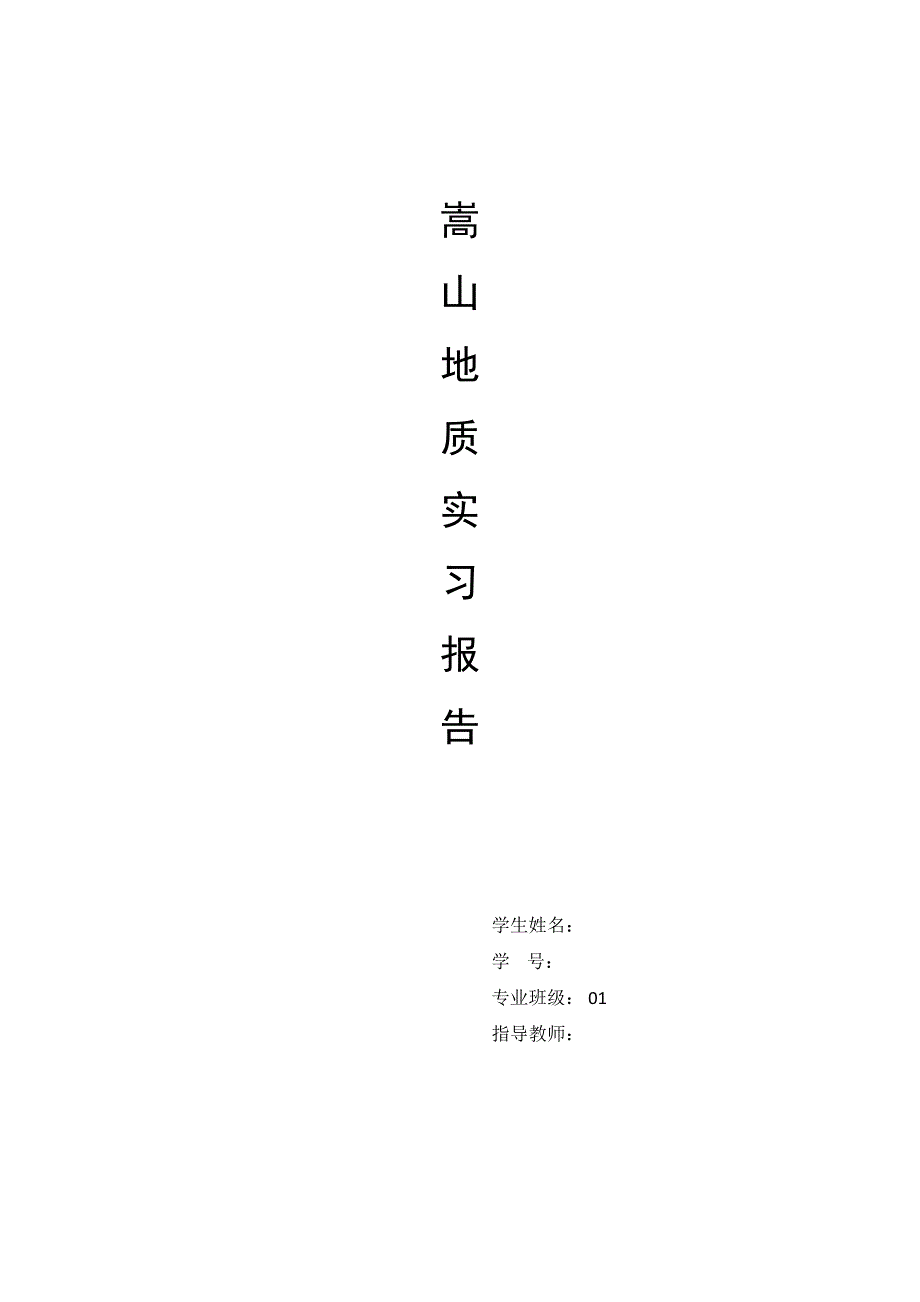 嵩山世界地质实习-河南理工_第1页