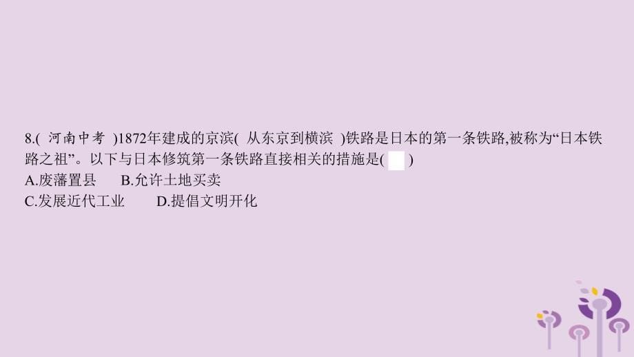 2019春九年级历史下册 第一单元 殖民地人民的反抗与资本主义制度的扩展直击中考课件 新人教版_第5页