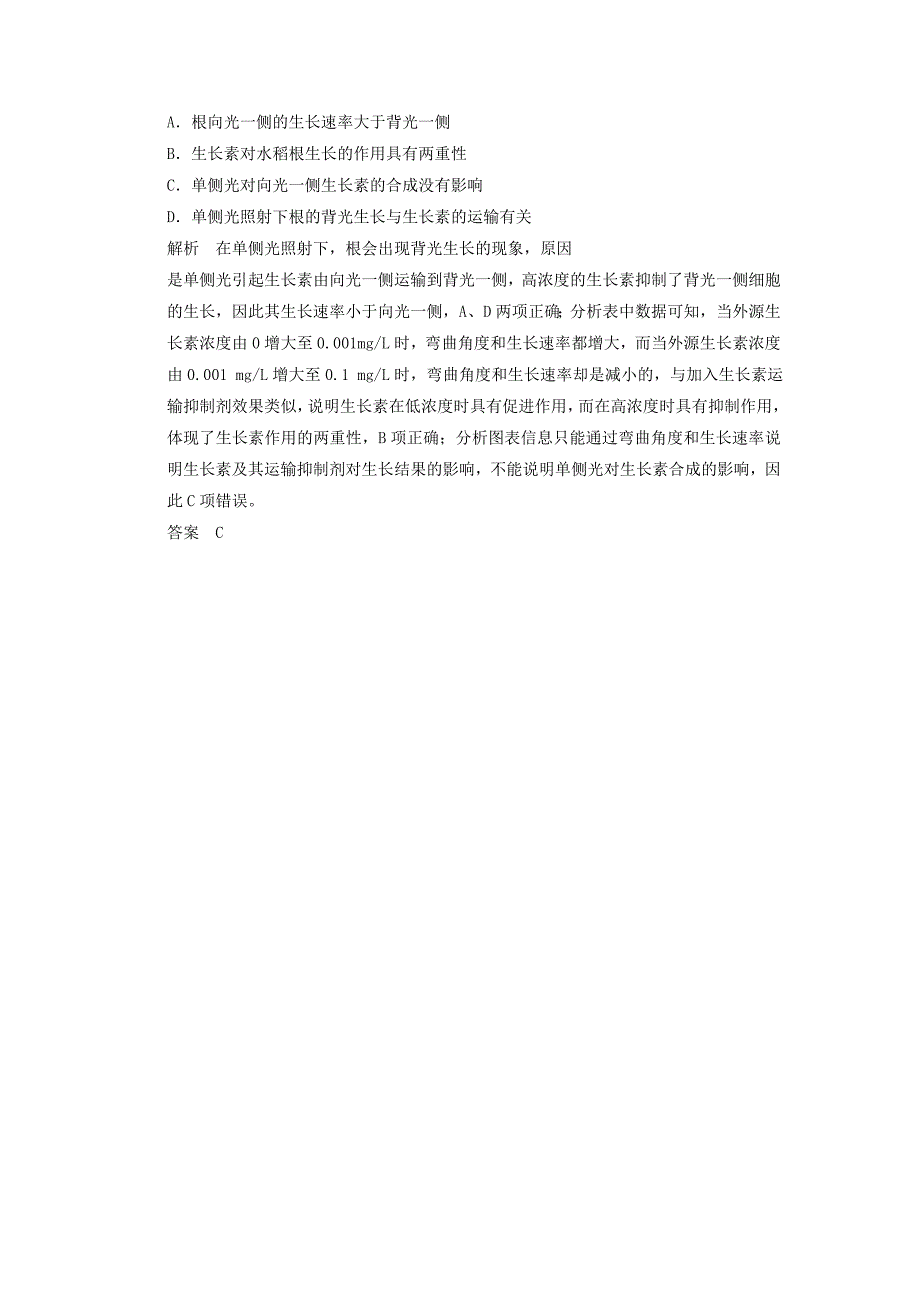 2016届高考生物一轮复习 第1单元 基础课时案31 植物生长素的发现和作用随堂高考 新人教版必修3_第4页