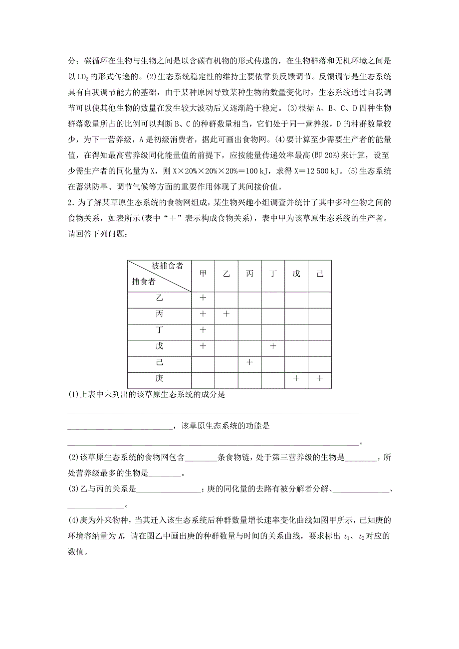 2016年高三生物第二轮复习 非选择题的五大命题热点4 生物与环境类 新人教版_第2页