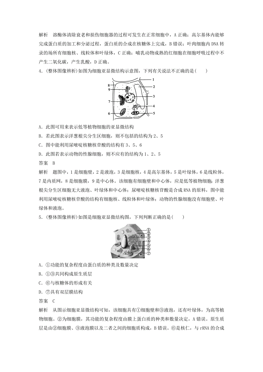 2016高三生物 考前三个月 专题2 细胞的基本结构_第4页