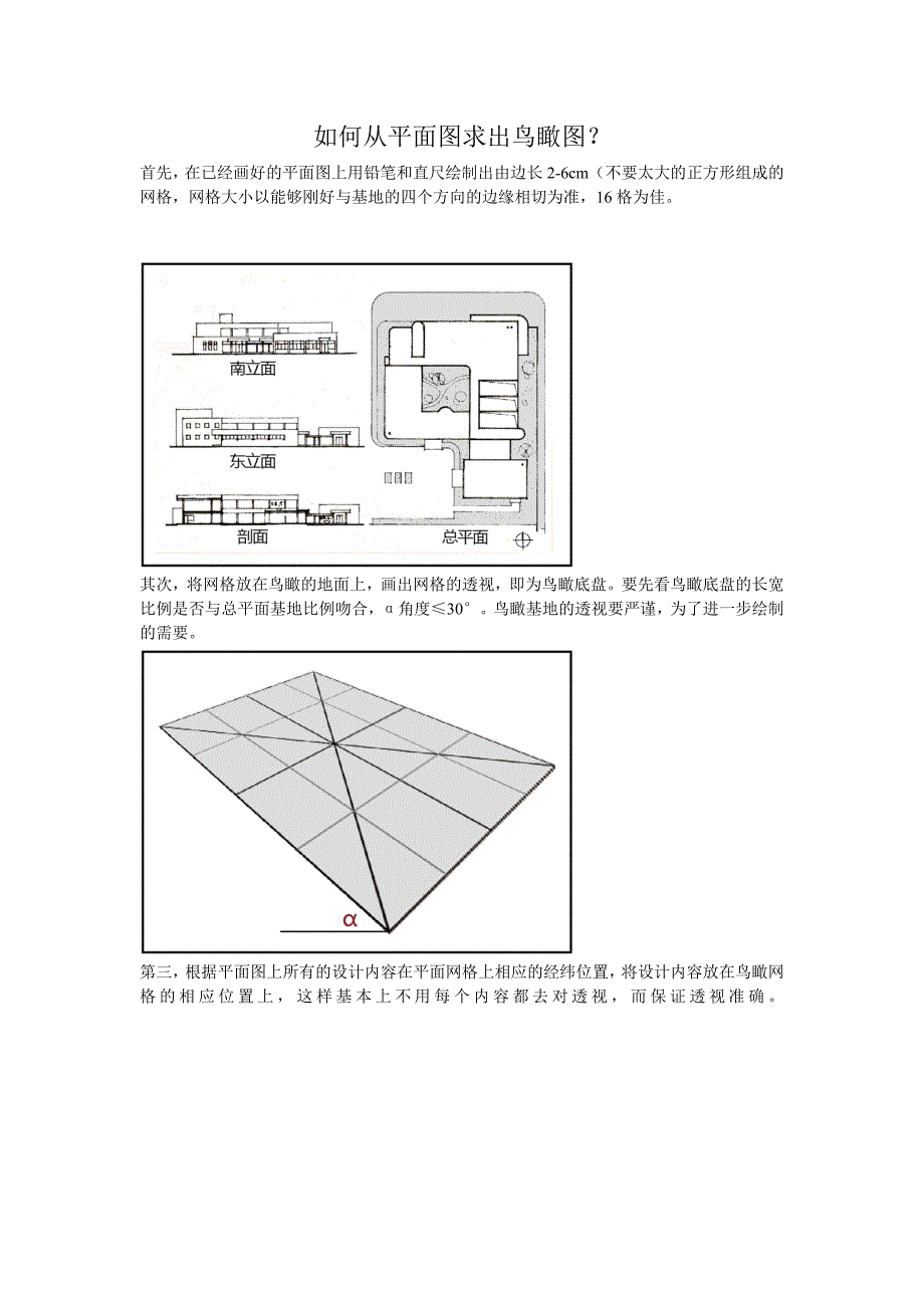 如何从平面图求出鸟瞰图_第1页