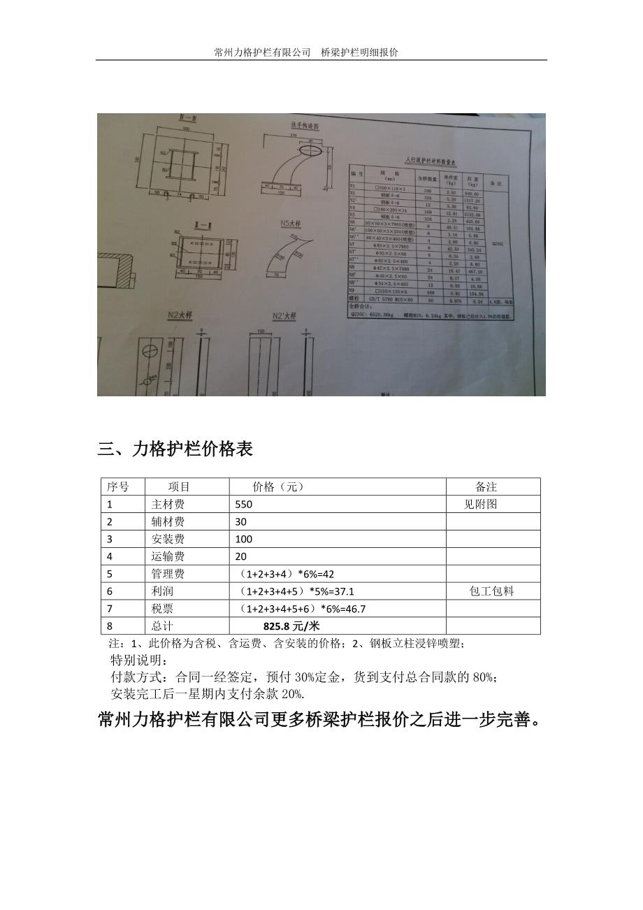 桥梁护栏明细报价_第2页