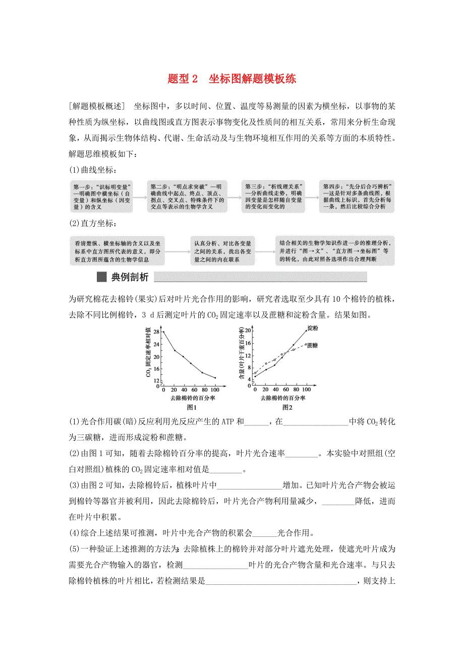 2016高三生物 考前三个月 专题突破提分练 题型2 坐标图解题模板练_第1页