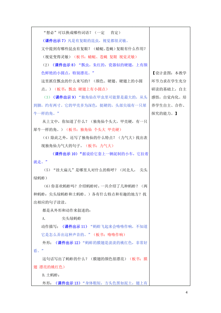 2019三年级语文下册 第一单元 3《昆虫备忘录》知识教学 新人教版_第4页