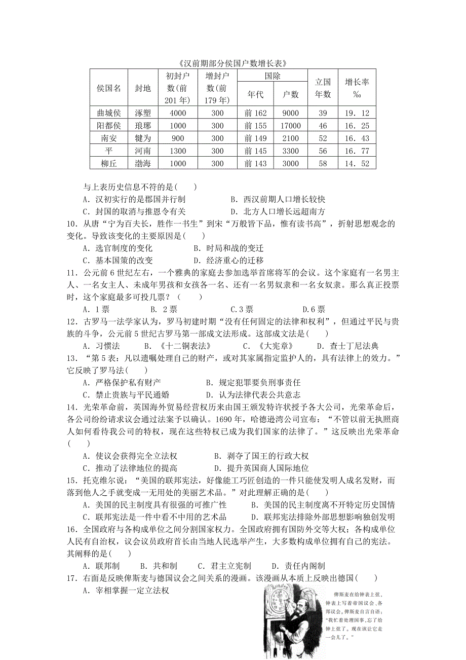 广东省汕头市东厦中学2015-2016学年高一历史上学期期中试题_第2页