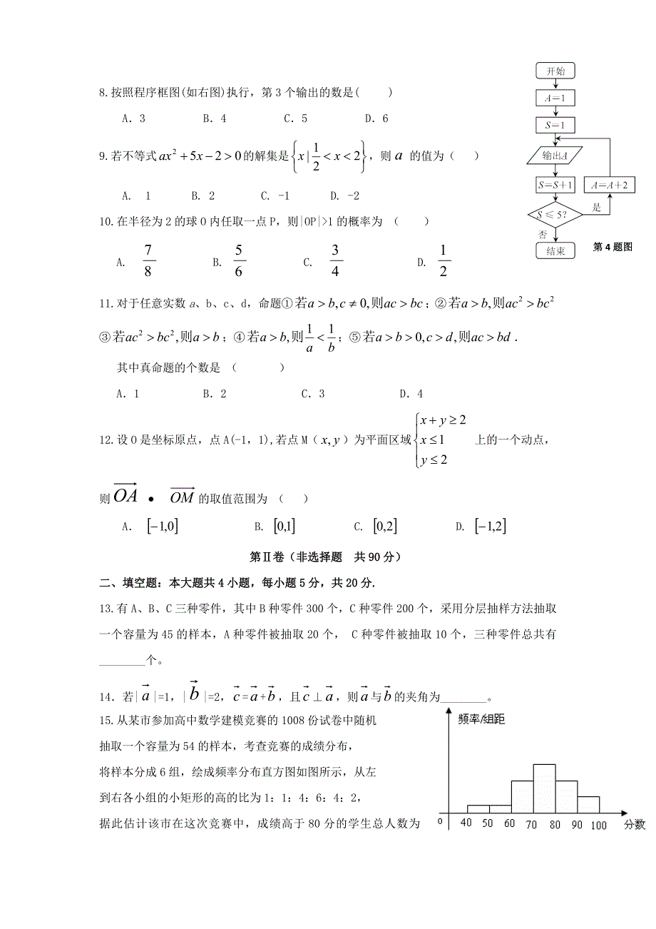 广东省实验学校2015-2016学年高二数学上学期期中试题_第2页