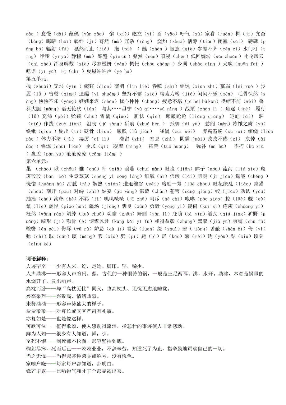 山东省邹平县实验中学七年级语文下册 总复习资料 新人教版_第2页