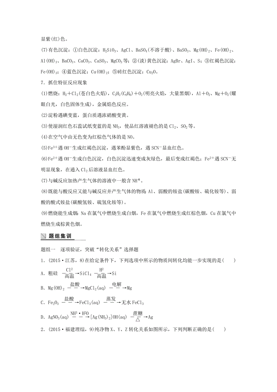 （江苏专用）2016版高考化学大二轮总复习 专题十二 无机化学综合应用讲练_第3页