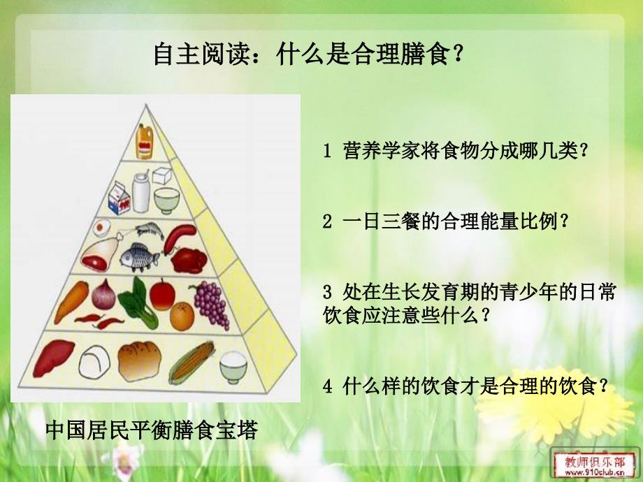 1. 1 关注合理营养与食品安全 课件(鲁科版八年级上）.ppt_第2页