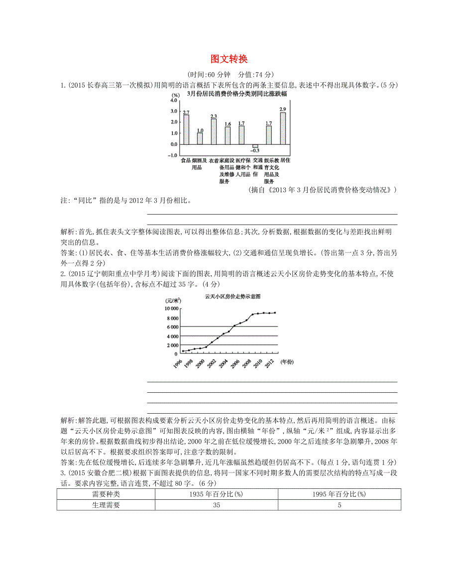 （新课标卷）2016届高三语文专题复习十四 图文转换检测_第1页