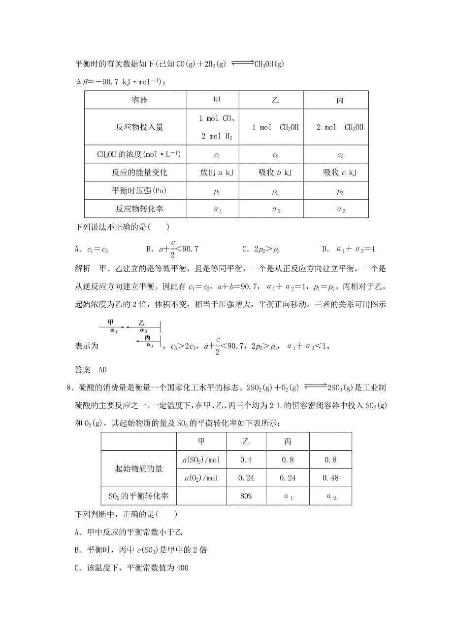 （江苏专用）2016高考化学二轮复习 下篇 专题三 微题型十四 化学反应速率与化学平衡原理的综合应用_第5页