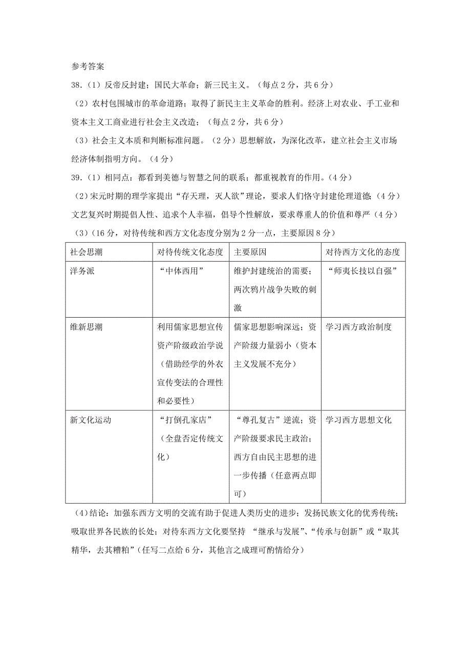 广东省五华县皇华中学2012-2013学年高二历史12月质检试题岳麓版_第5页