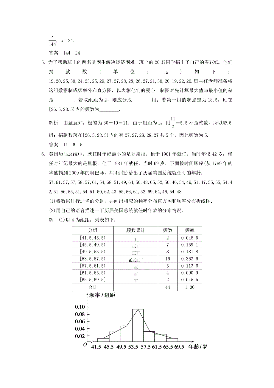 山东省高中数学《2.2.1用样本的频率分布估计总体分布》训练评估 新人教a版必修3_第2页