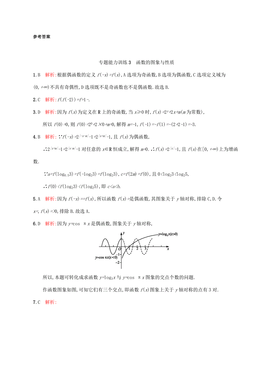 （浙江版）2016高考数学二轮复习 2.1函数的图象与性质专题能力训练_第3页