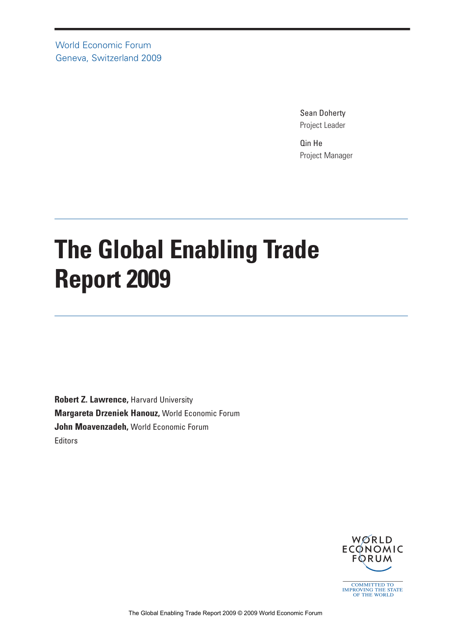 the global enabling trade report 2009 全球贸易报告_第2页
