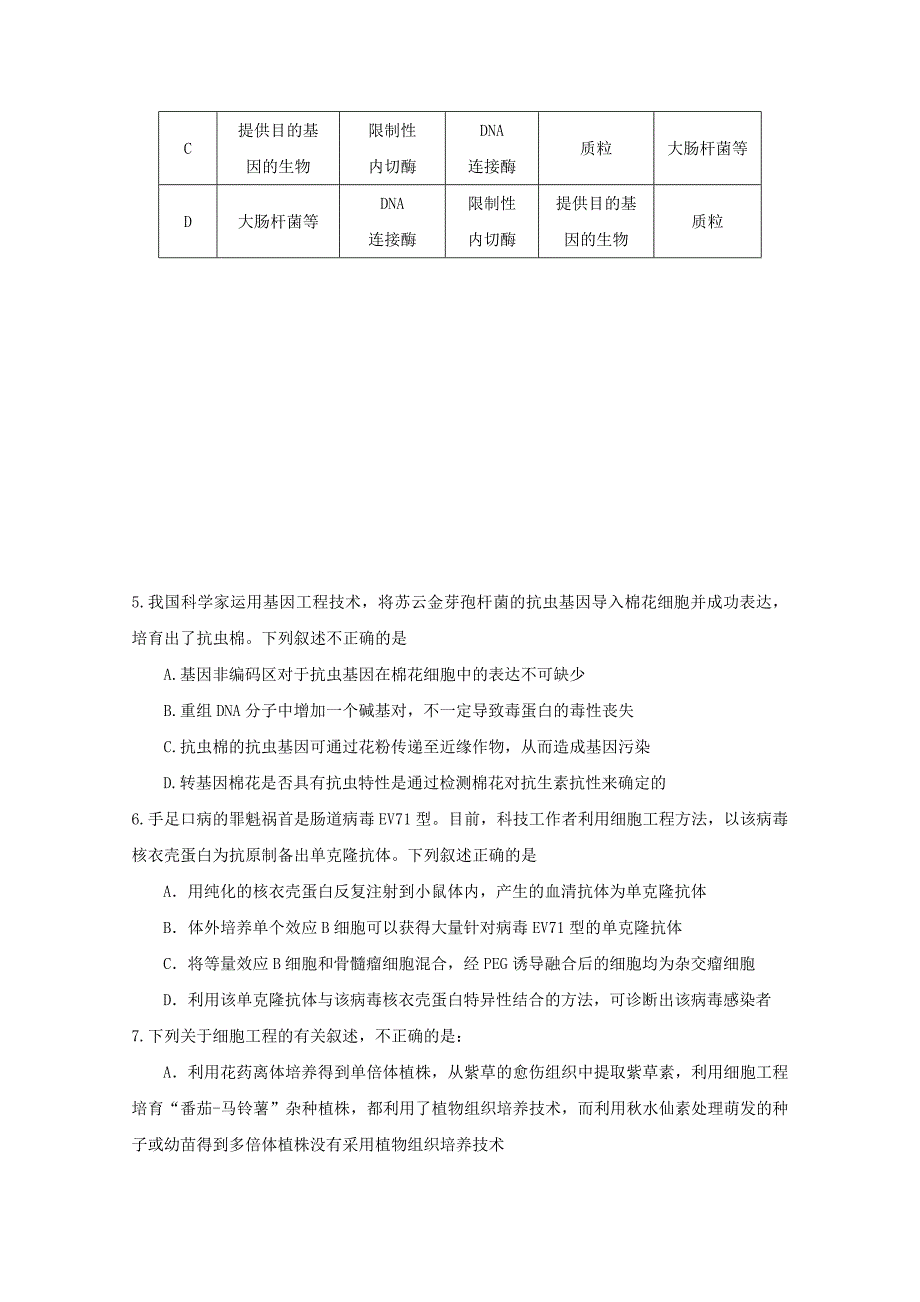 2012届高考生物考前核心突破 4基因工程和细胞工_第2页