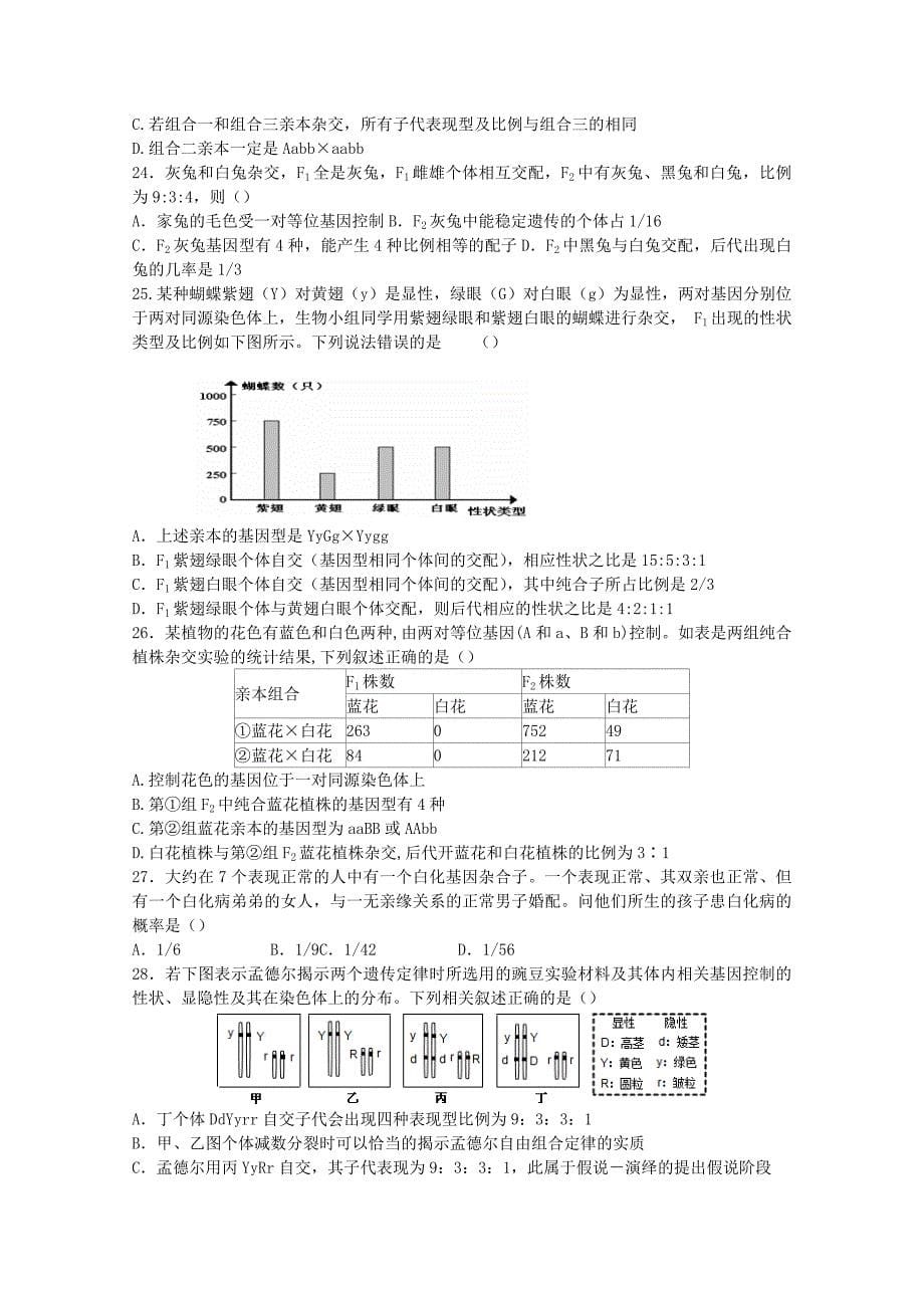 湖南省2016届高三生物上学期第三次月考试题_第5页