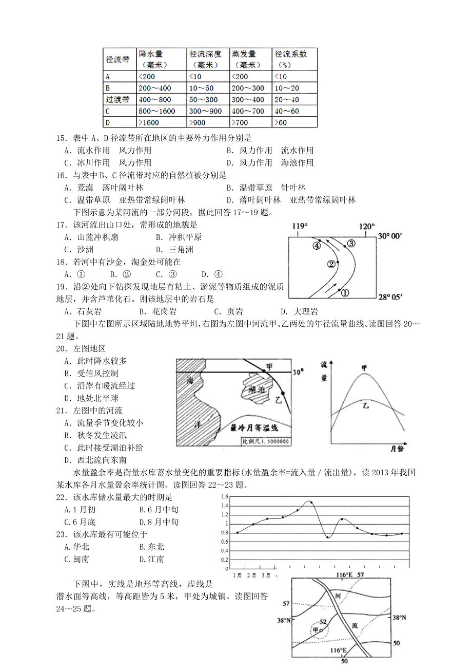 （新课标ⅱ第一辑）2016届高三地理第五次月考试题_第3页