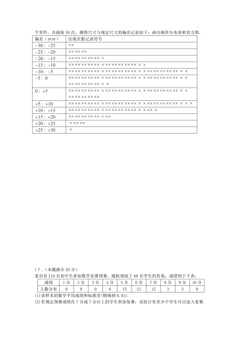 山东省2012届高三数学 第二章《统计》单元测试 文 新人教b版必修3_第3页