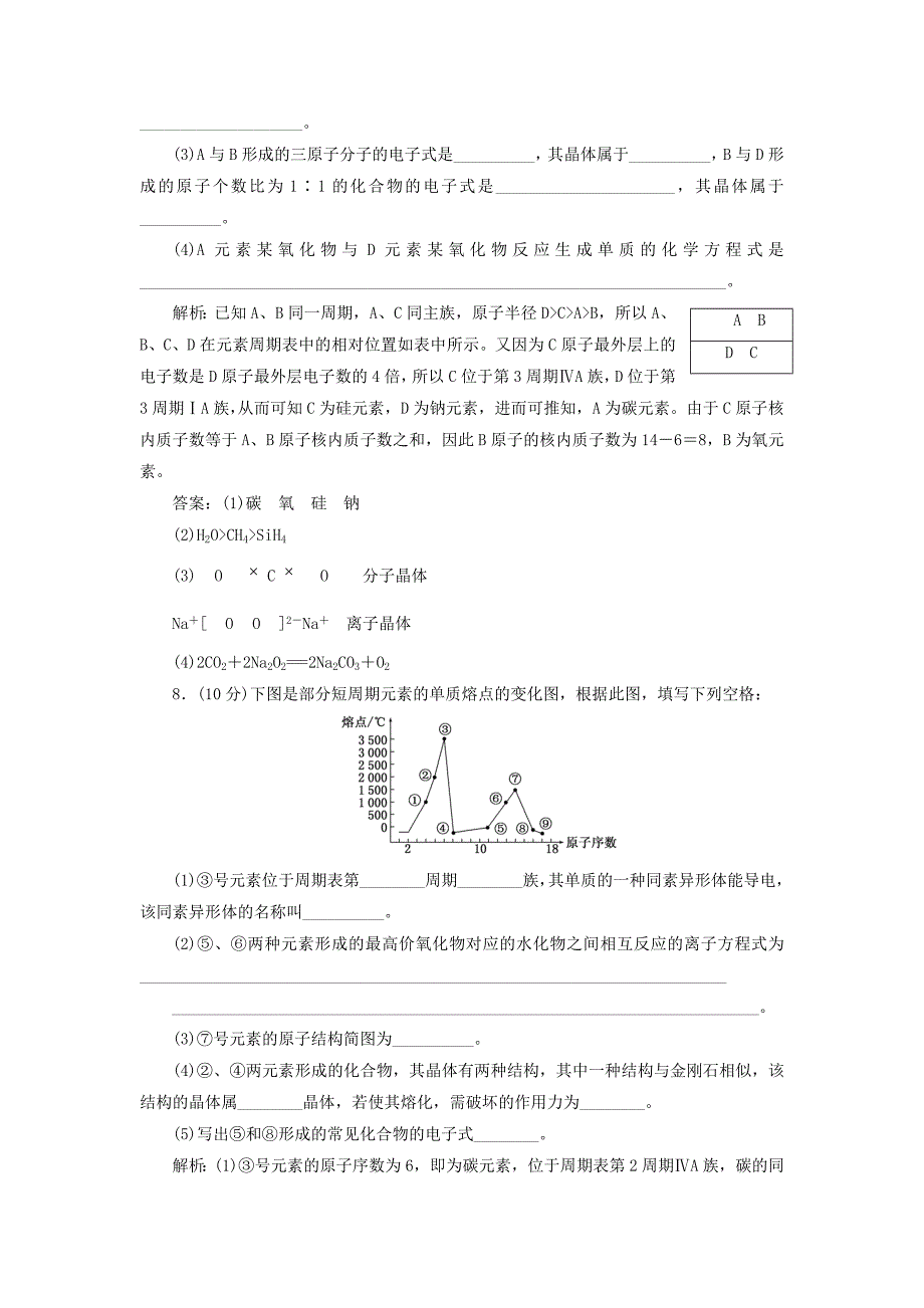 2013年高中化学 1.3.2 不同类型的晶体同步检测 苏教版必修2_第3页