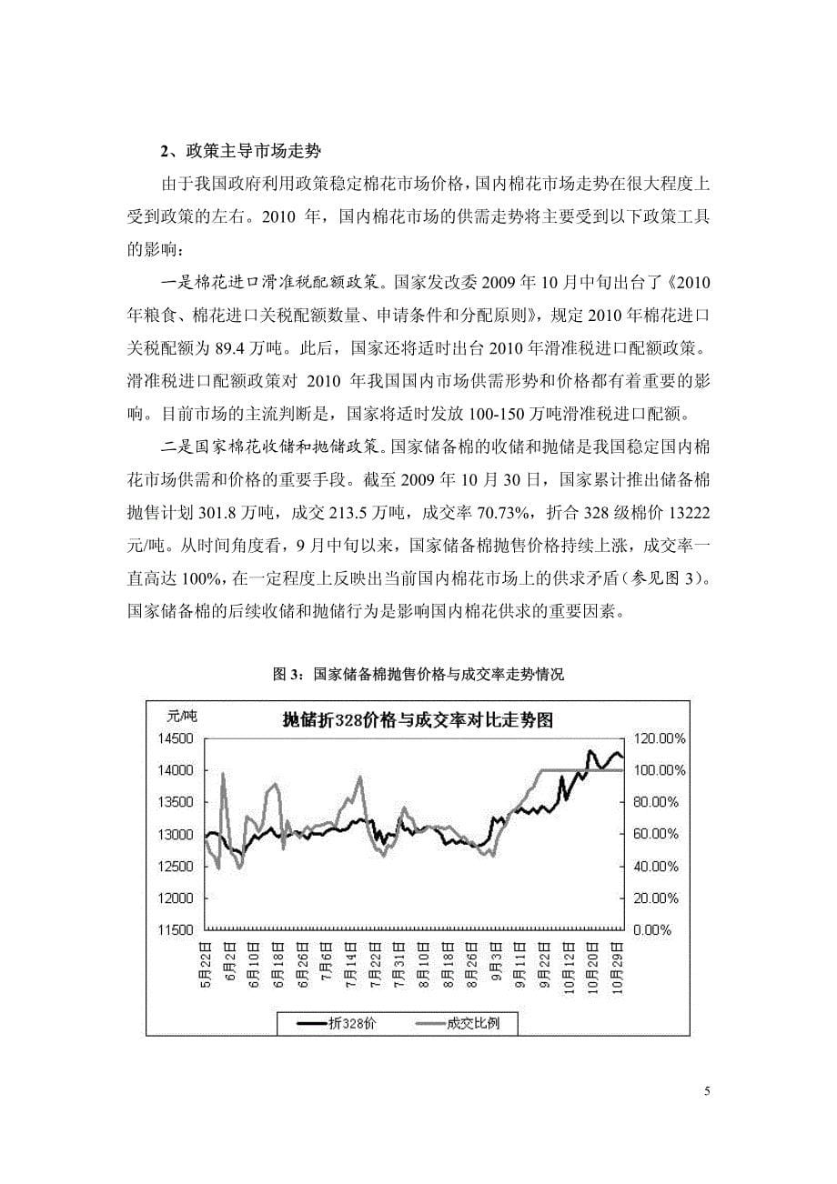 中国2009年底棉花市场分析报告_第5页