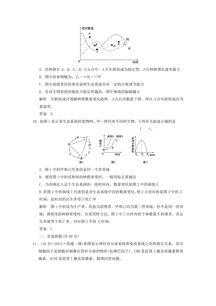 2014届高考生物一轮复习 单元滚动检测8限时训练_第4页