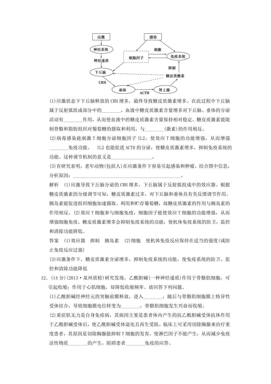 2014届高考生物一轮复习 单元滚动检测8限时训练_第5页