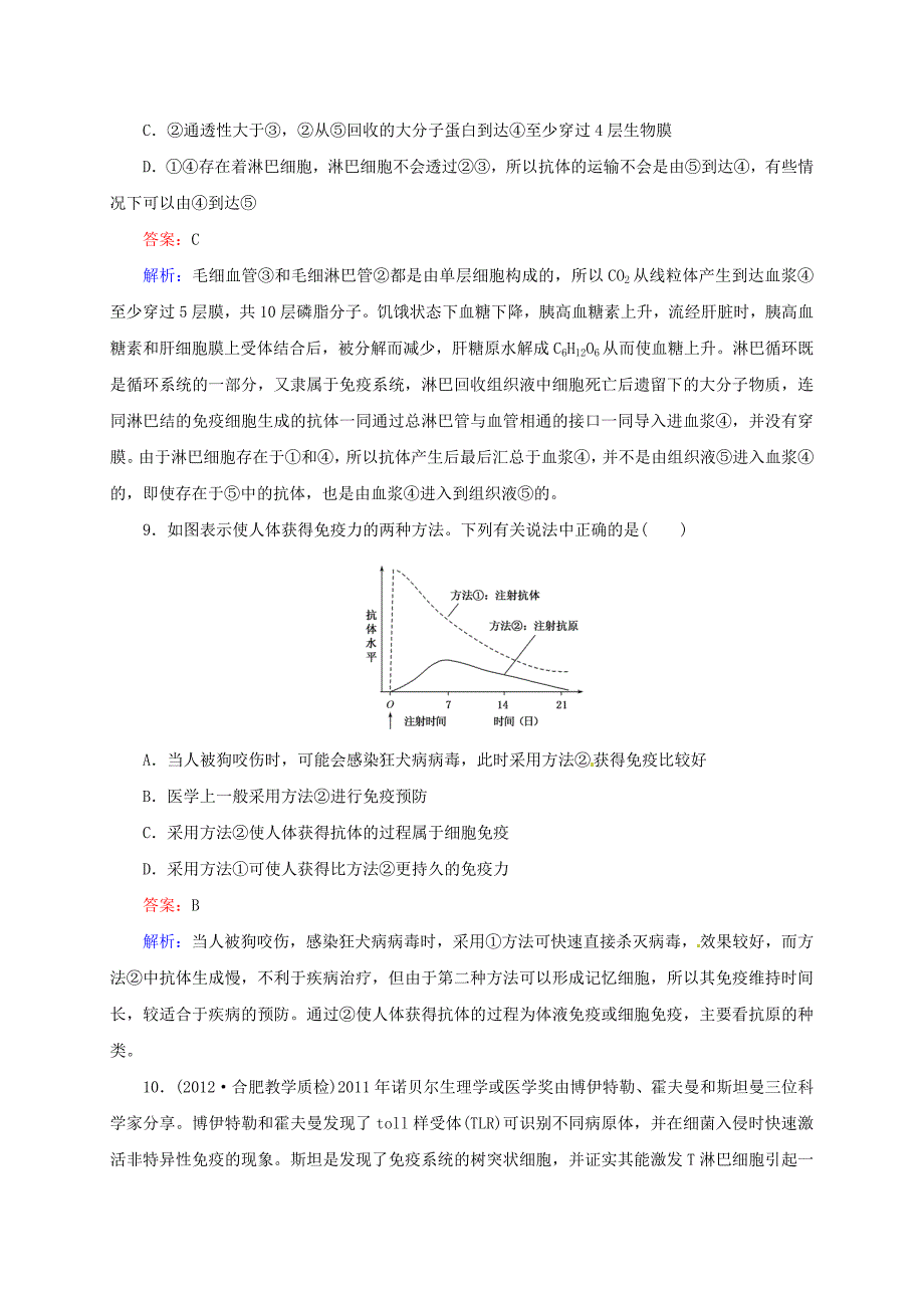 （新课标通用）2014高考生物一轮复习 第28讲 免疫调节_第4页