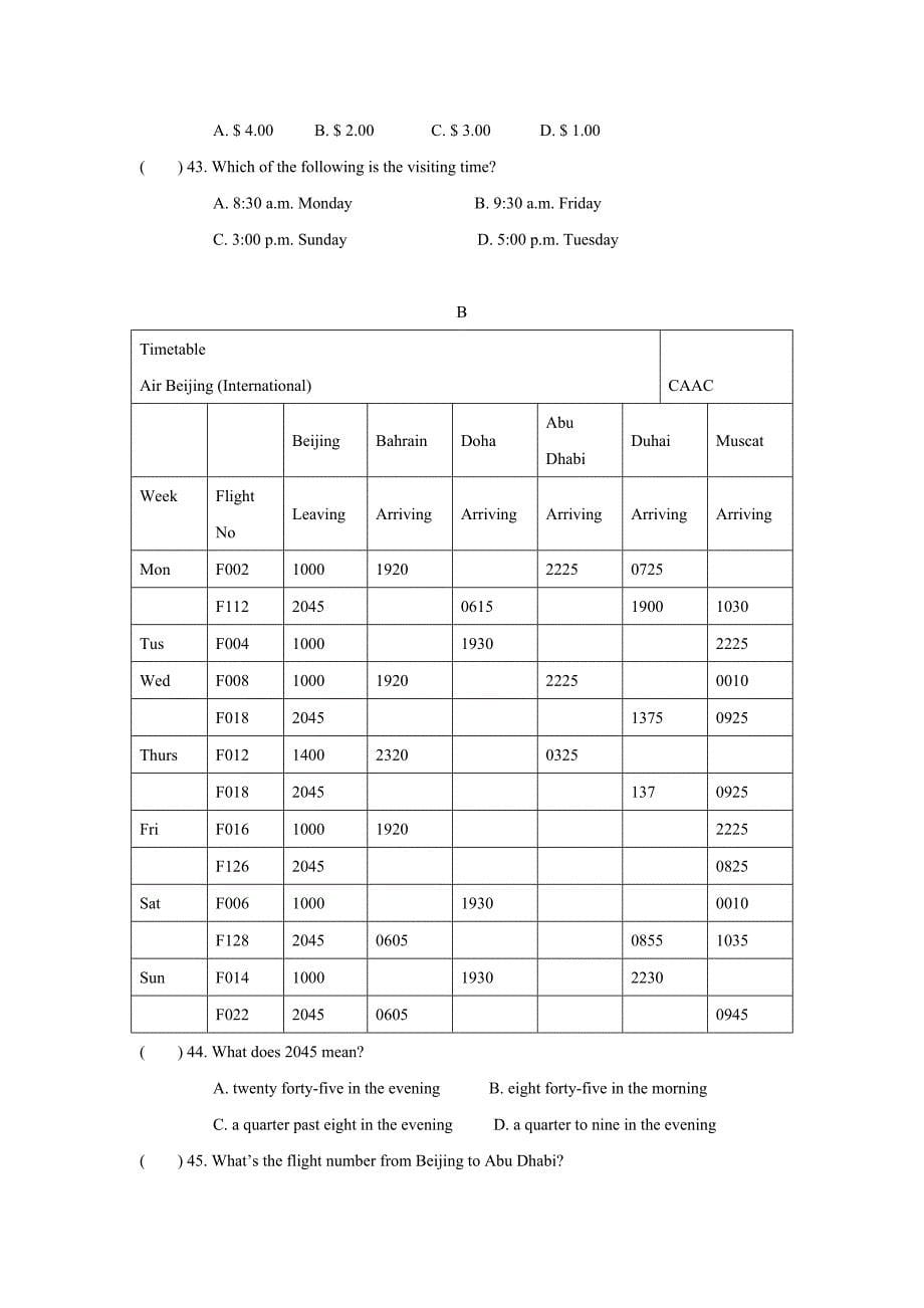 浙江省台州市2015届上学期九年级期中考试英语（附答案）$486157_第5页