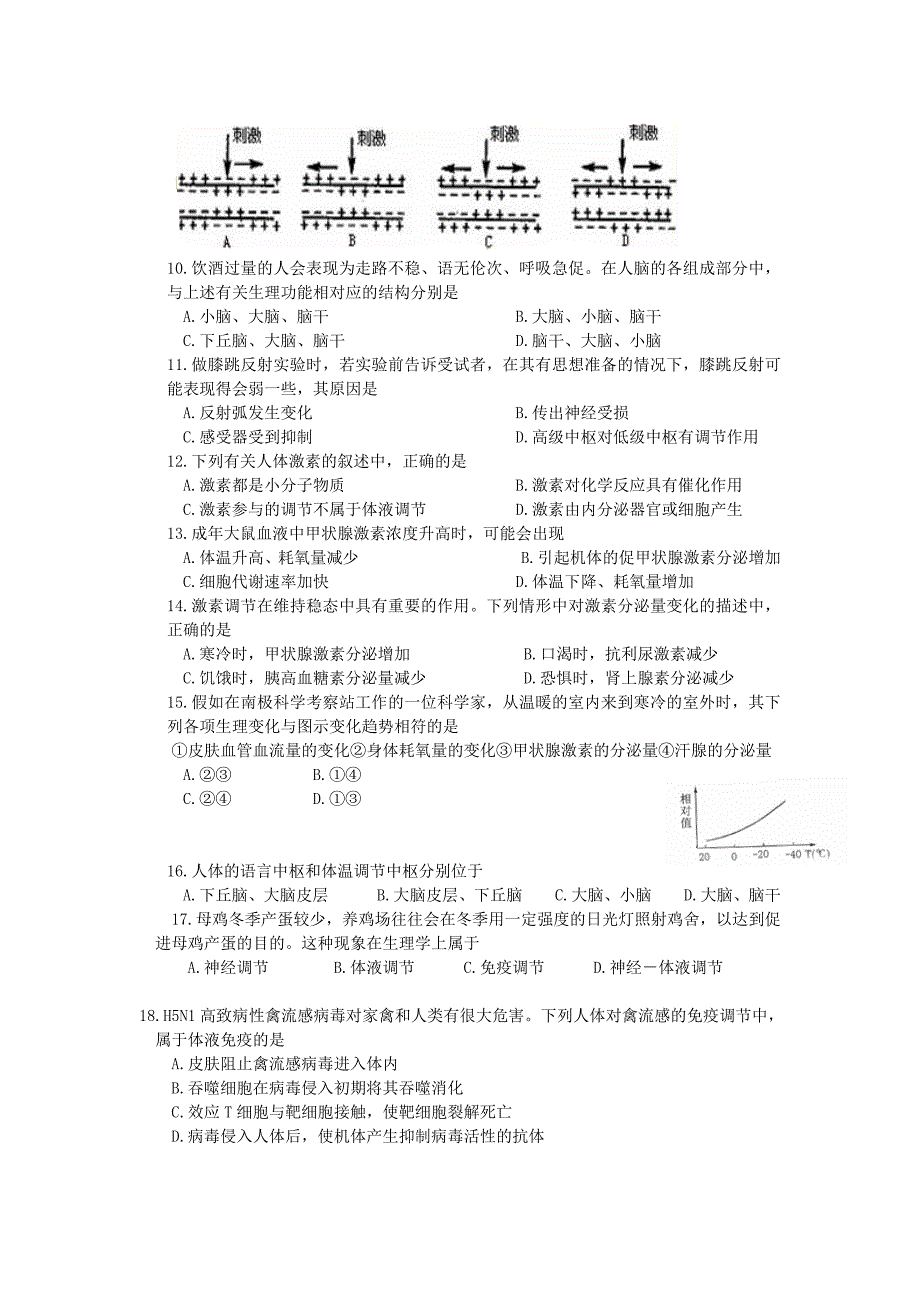 江苏省2013-2014学年高二生物上学期期中试题（必修）苏教版_第2页