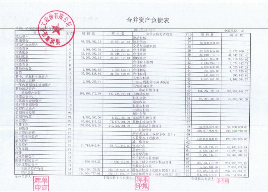 诸城泰盛化工股份有限公司XXXX年三季度财务报表pdf.pdf_第1页